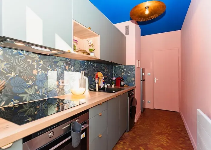 아파트 Luna - Cosy 50m2 - Place Parking Prive -ascenseur - Position Gare - Pompidou - Nouvelle - 2 A 4 Personnes